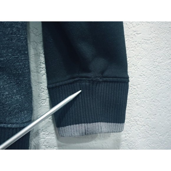 Vans Men’s Full Zip Hoodie Embroidered Logo Black Heather Off The Wall Small - Picture 8 of 12